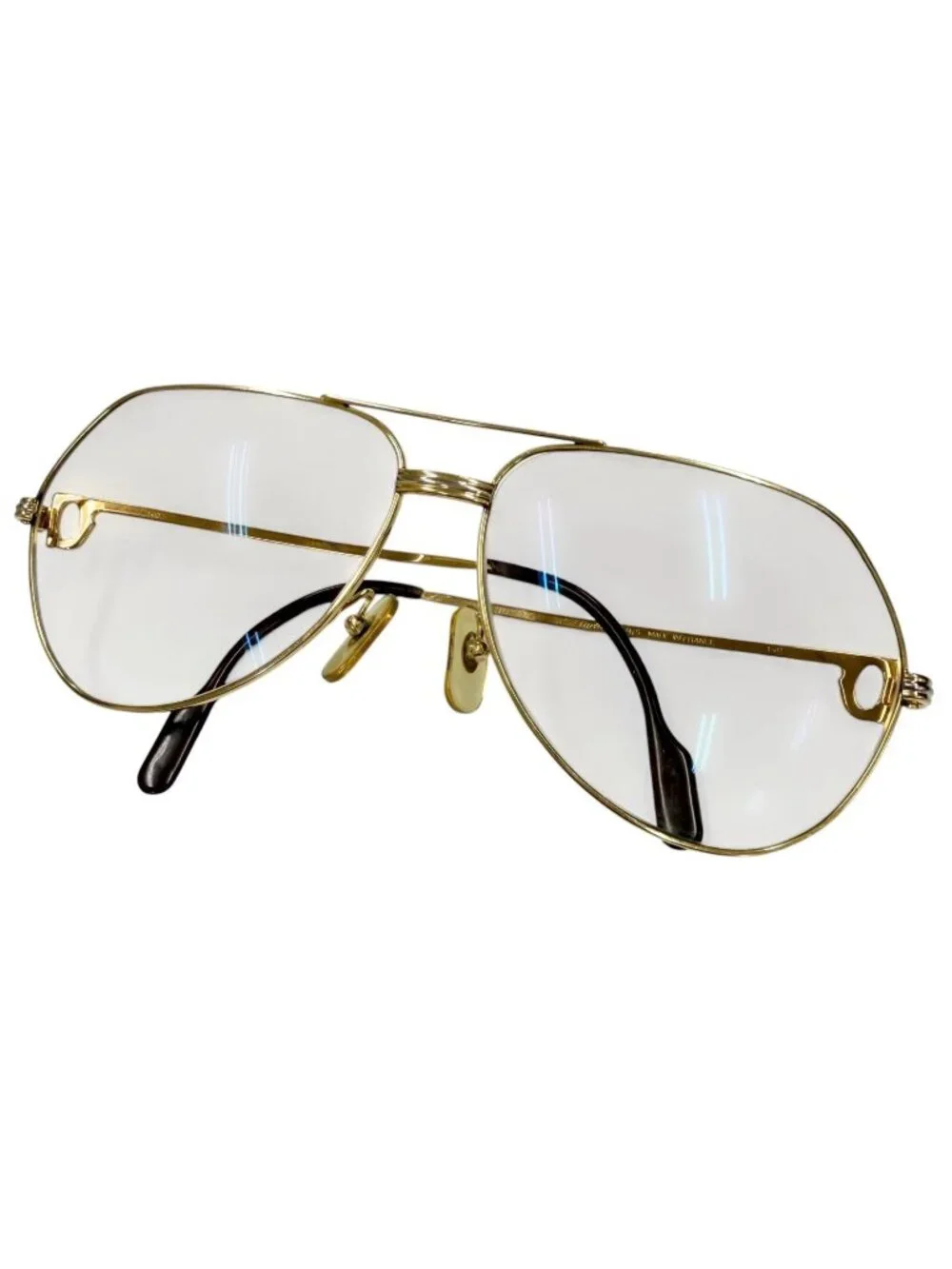 Cartier Vintage Vendome Teardrop Sunglasses Gold Bordeaux Eyewear